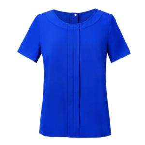 2280E Verona Royal Blue Short Sleeved Blouse